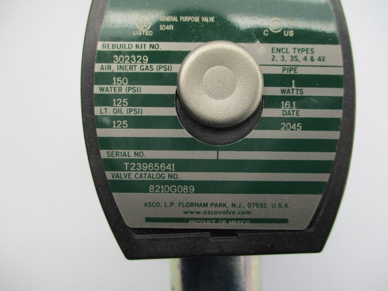 ASCO 8210G089 120V 125-150PSI 1" NSNP