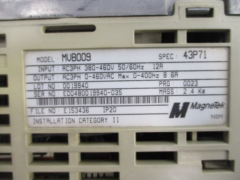 MAGNETEK MVB009 380-460VAC 12A (AS PICTURED1) UNMP