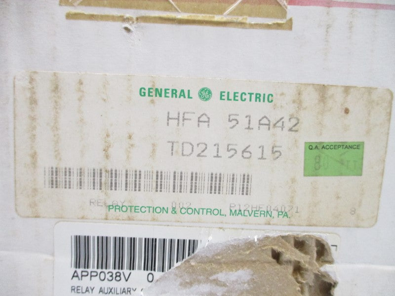GENERAL ELECTRIC 12HFA51A42 125VDC NSMP