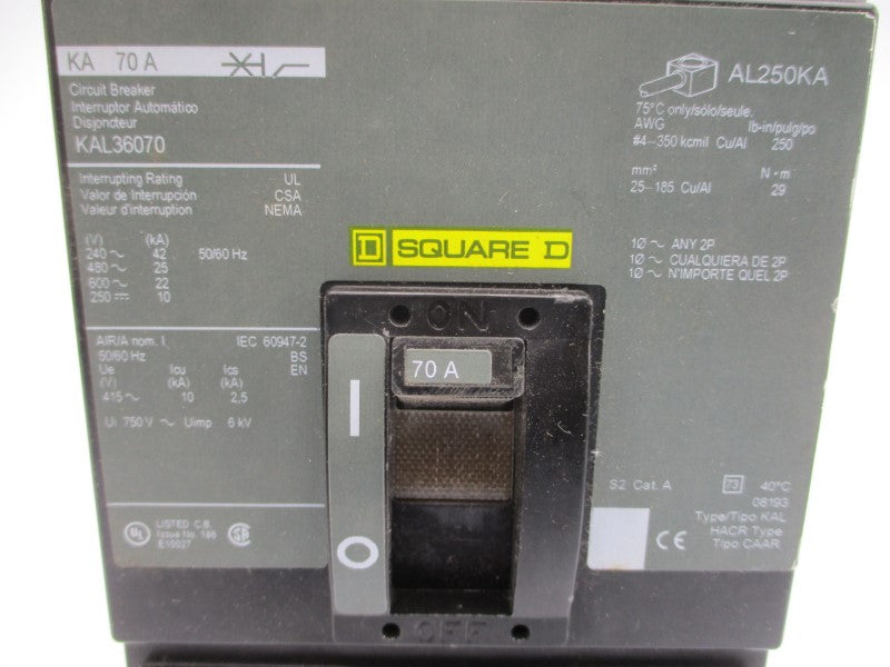 SQUARE D KAL36070 SER. 2 600V 70A NSNP
