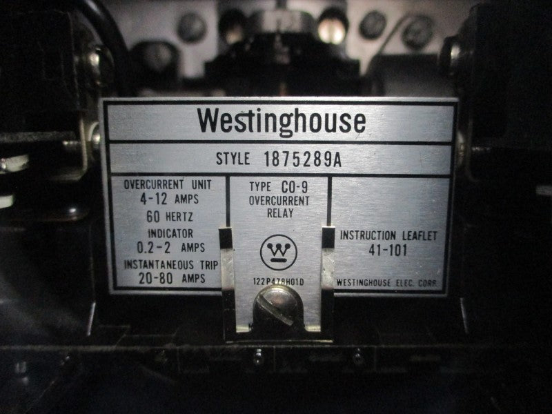 WESTINGHOUSE 1875289A 122P478H01D 4-12A NSNP