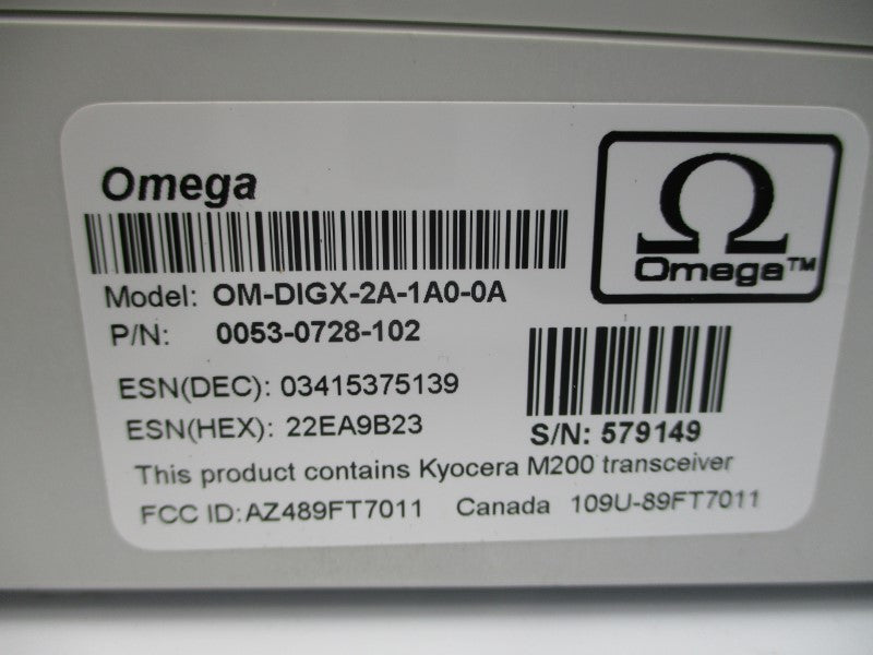 OMEGA 0053-0728-102 OM-DIGX-2A-1A0-0A 90-277V NSMP