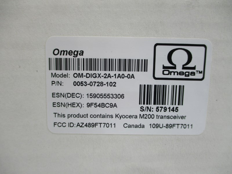 OMEGA 0053-0728-102 OM-DIGX-2A-1A0-0A 90-277V NSMP