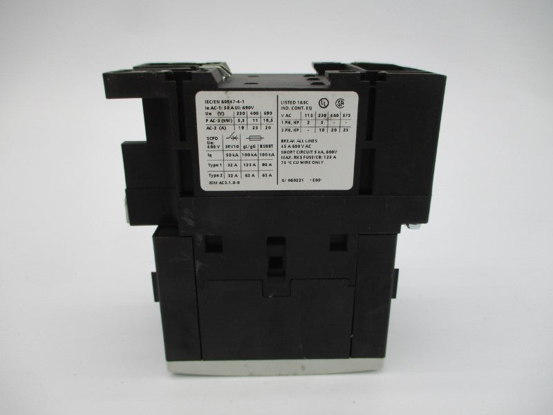 SIEMENS 3RT1033-3AK60 110/120V 50A (AS PICTURED) NSNP