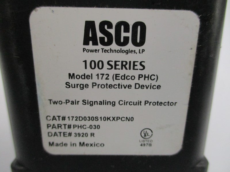ASCO 174D030S10KXPCN0 PHC-030 SER. 100 UNMP