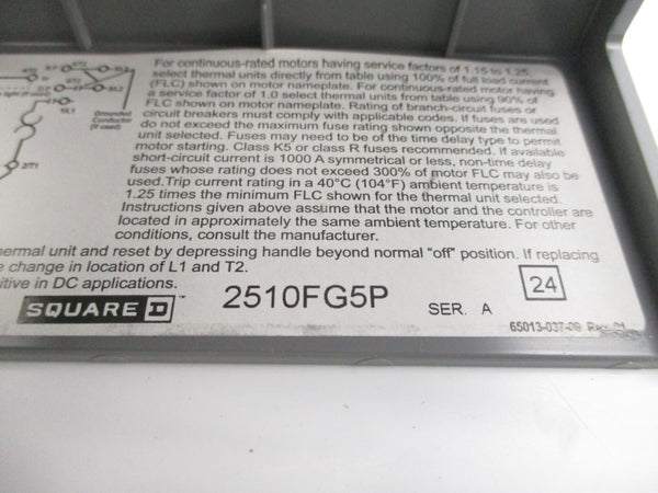 SQUARE D 2510FG5P SER. A NSMP