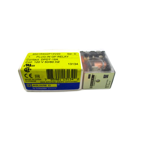 SQUARE D 8501RS42P14V20 SER. D 120V 15A NSMP