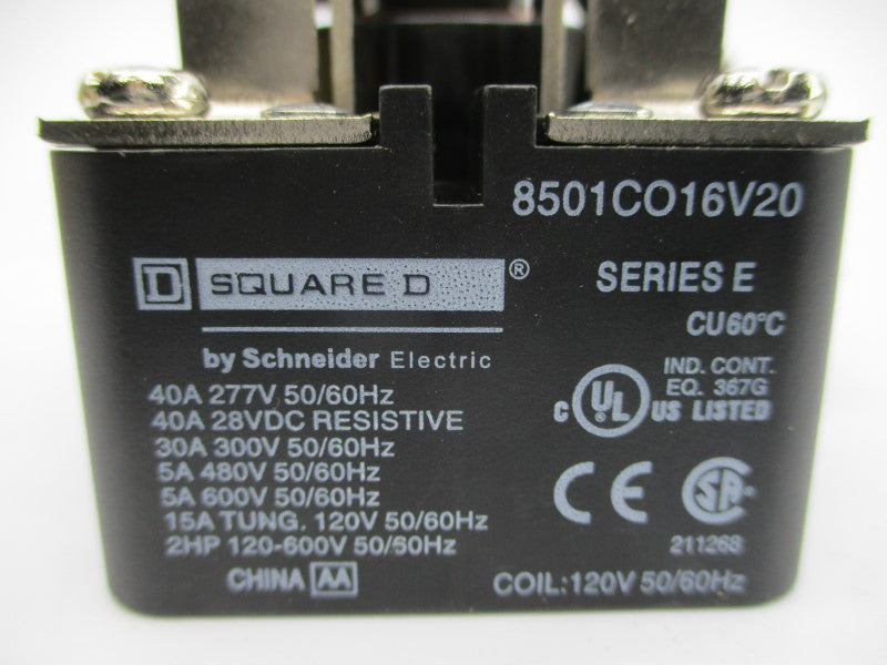 SQUARE D 8501CO16V20 SER. E 120V 40A (AS PICTURED) NSMP