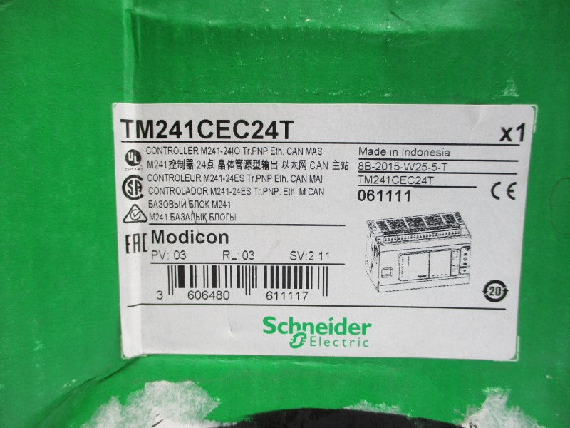 SCHNEIDER ELECTRIC TM241CEC24T 24VDC 1.7A NSMP