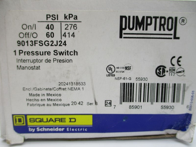 SQUARE D 9013FSG2J24M1 SER. B 115/230V 40/50PSI NSMP