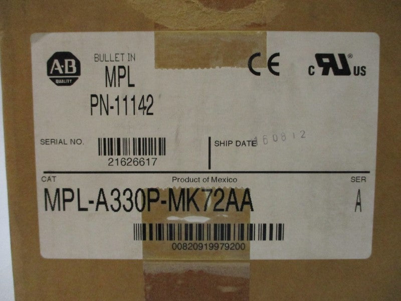 ALLEN BRADLEY MPL-A330P-MK72AA SER. A 230VAC 12.0A REMAN