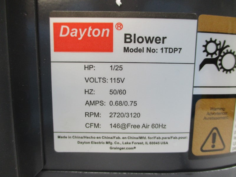 DAYTON 1TDP7 115V 0.68/0.75A NSMP