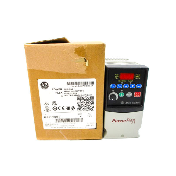 ALLEN BRADLEY 22A-D1P4N104 SER. A F/W 7.02 380-480VAC 1.8A NSMP
