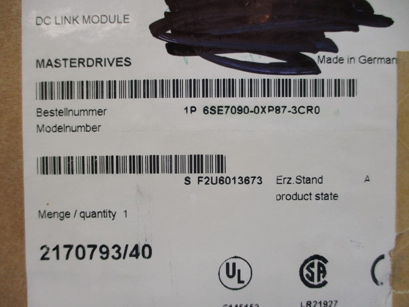 SIEMENS 6SE7090-0XP87-3CR0 510-650VDC 120A NSMP