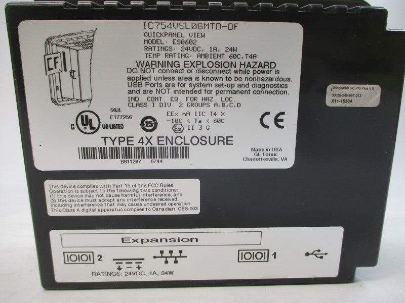 GE FANUC IC754VSL06MTD-DF 24VDC 1A 6" NSMP