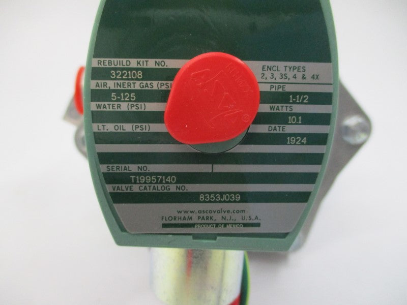 ASCO 8353J039 110/120V 5-125PSI 1-1/2" NSMP
