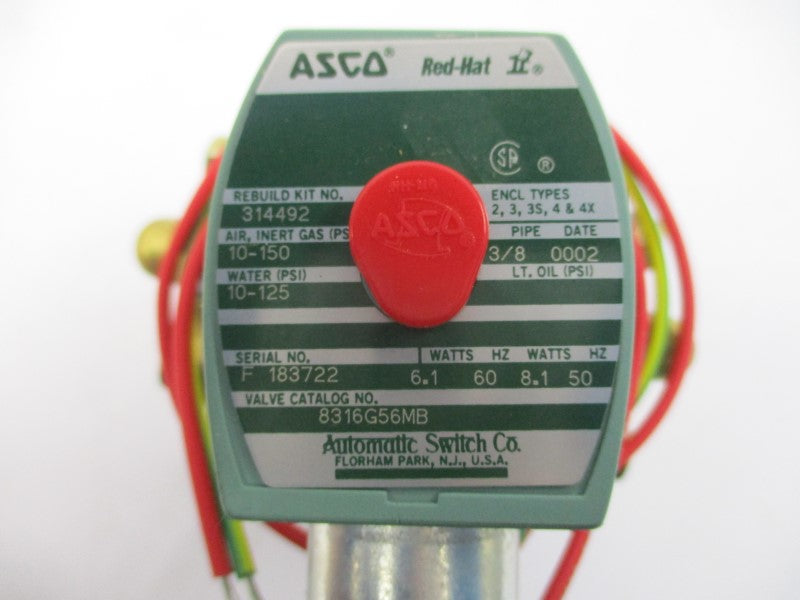 ASCO 8316G56MB 110/120V 10-150PSI 3/8" NSMP