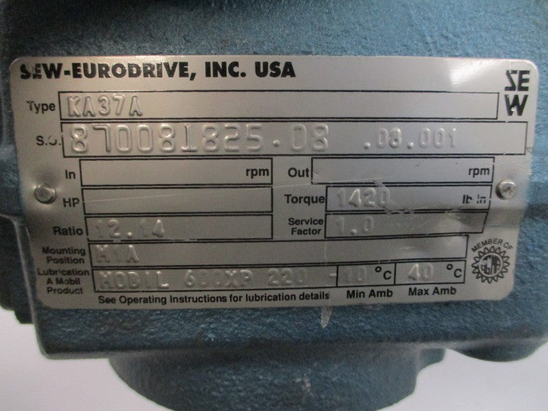SEW-EURODRIVE KA37A UNMP
