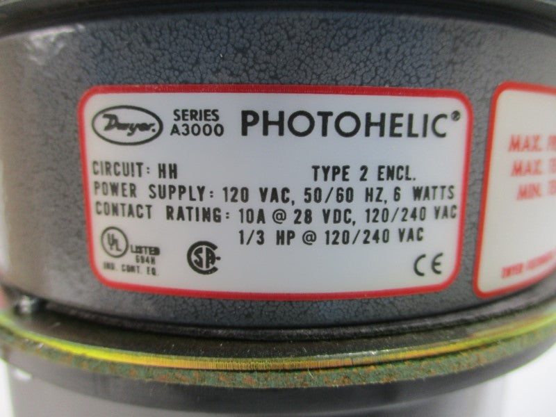 DWYER A3001 120/240VAC 10A 25PSI 0-1.0 NSMP