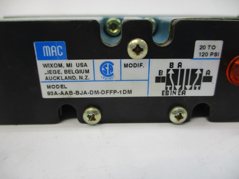 MAC 93A-AAB-BJA-DM-DFFP-1DM 24VDC 20-120PSI NSMP
