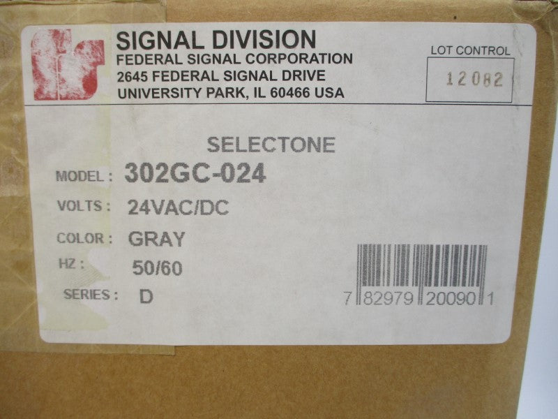 FEDERAL SIGNAL 302GC-024 SER. D 24VAC/DC 1.5A NSMP