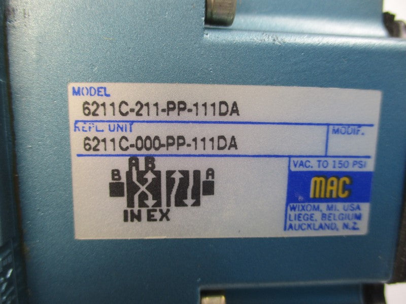 MAC 6211C-211-PP-111DA 110/120V 25-150PSI NSMP