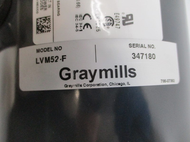 GRAYMILLS LVM52-F P102 56T34F5321E 208-230/460V 2.1-2.2/1.1A NSMP