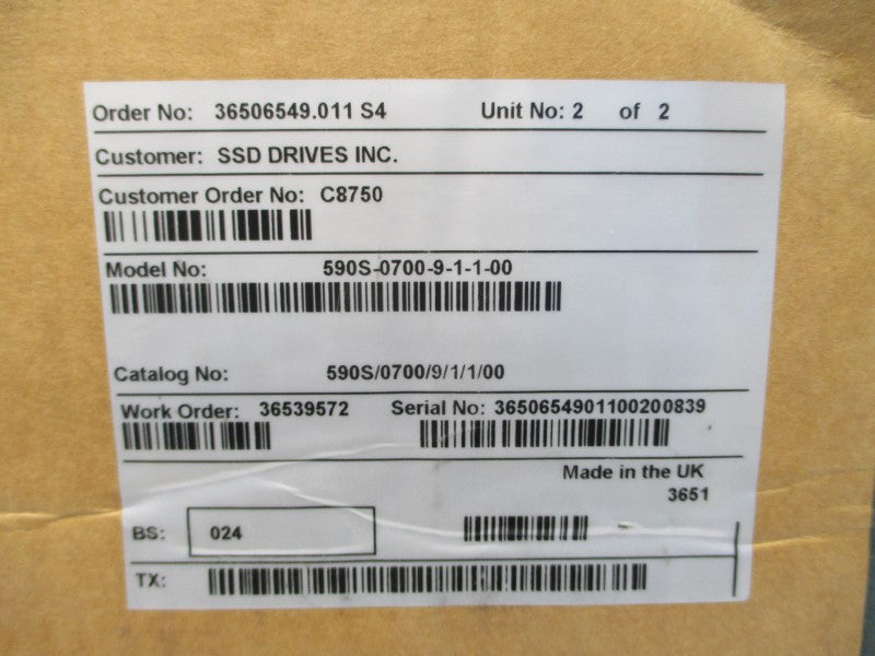 SSD DRIVES 590S-0700-9-1-1-00 220-500VAC 63A NSMP