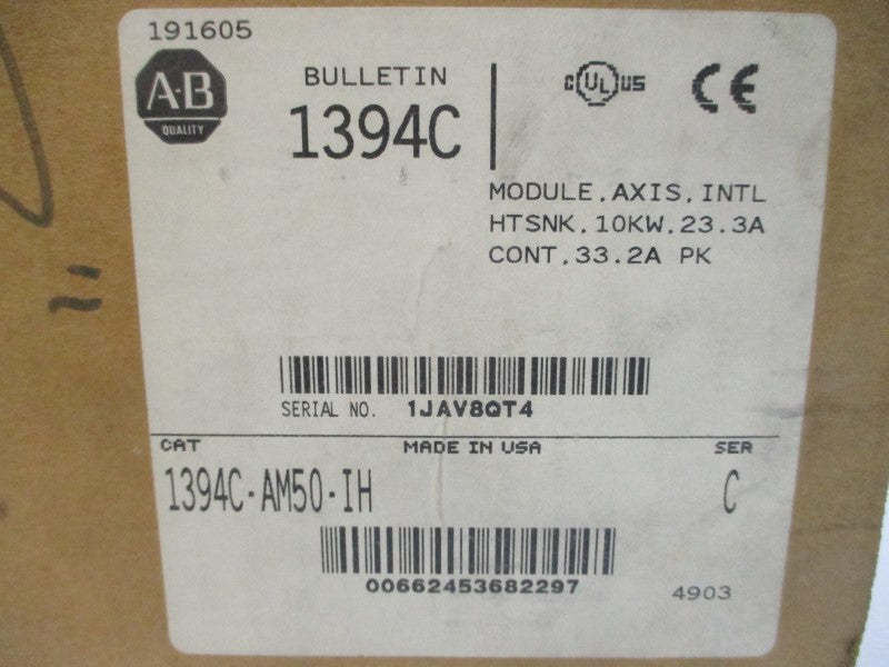 ALLEN BRADLEY 1394C-AM50-IH SER. C 310/390VAC 24.9A REV. 13 (BR/WH) NSMP