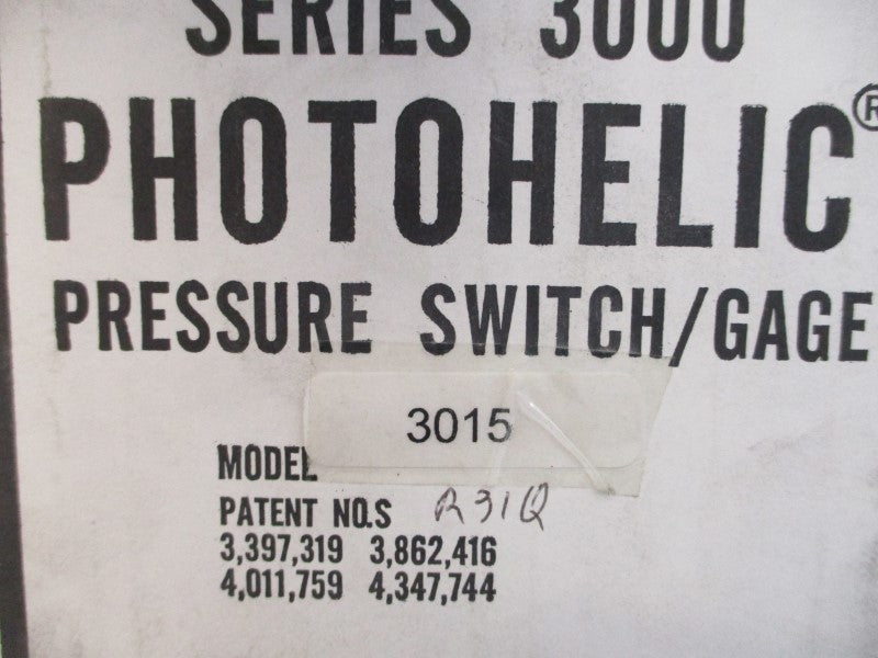 DWYER 3015 25PSI 0-15"H2O NSMP
