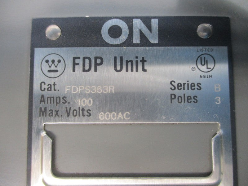 WESTINGHOUSE FDPS363R 2611007G04 SER. B 600VAC 100A NSMP
