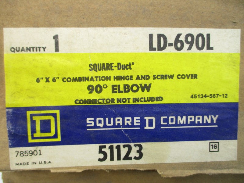 SQUARE D LD-690L 6"X6" NSMP