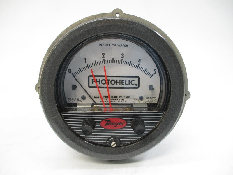 DWYER 3005 117V 10A 25PSI 0-5"H2O NSMP