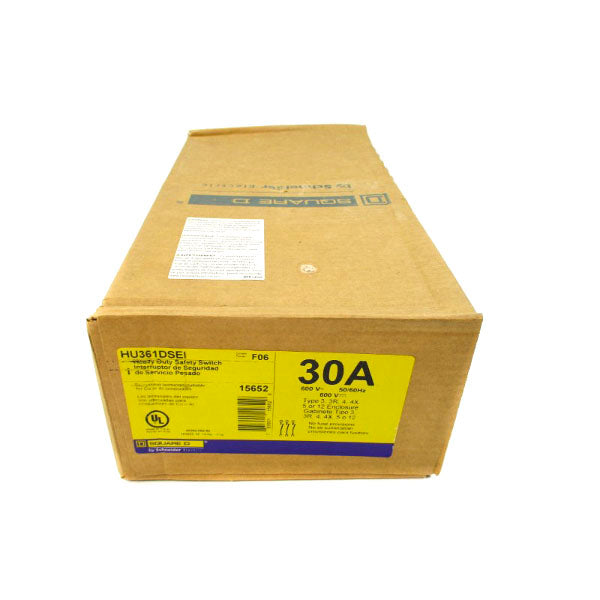 SQUARE D HU361DSEI SER. F06 600V 30A NSFS
