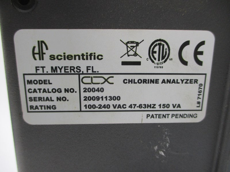 HF SCIENTIFIC 20040 CLX 100-240VAC NSNP