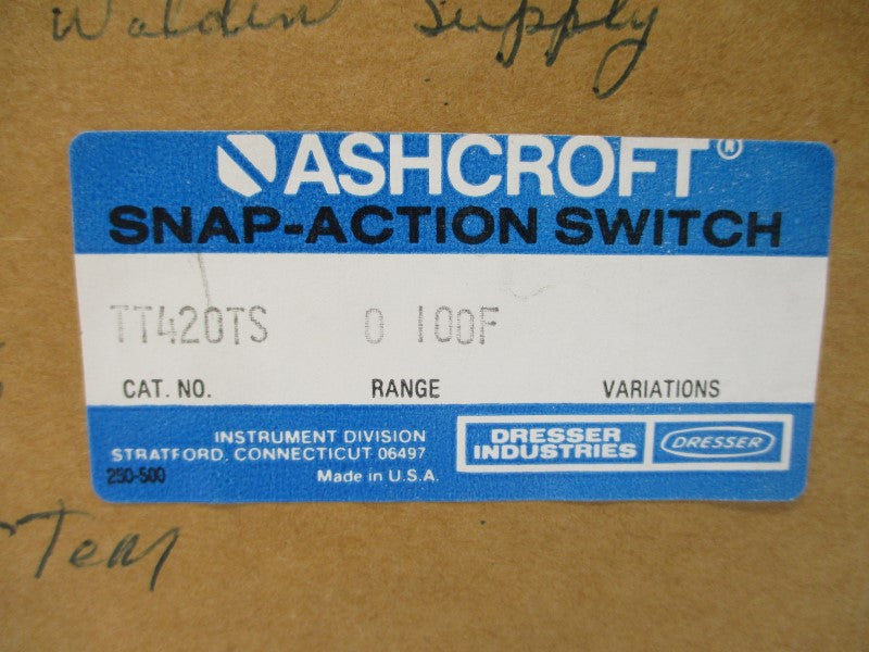 ASHCROFT TT420TS060 125/250VAC 15A NSMP