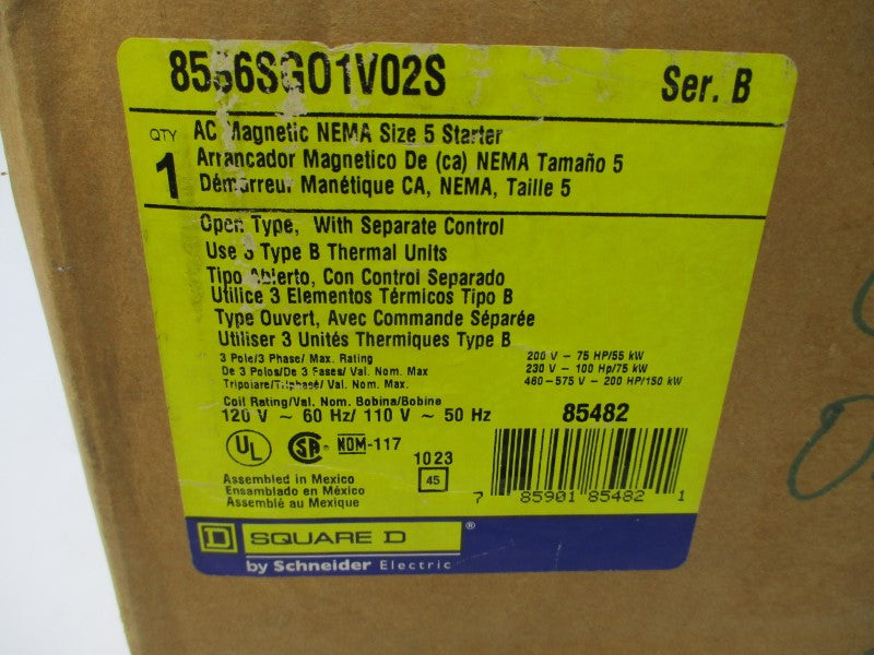 SQUARE D 8536SGO1V02S SER. B 110/120V NSFS