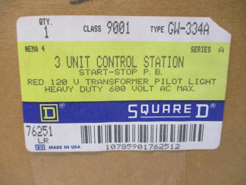 SQUARE D 9001GW334A SER. A 600VAC/DC NSMP