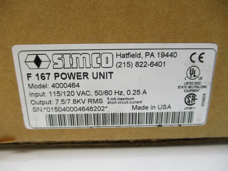 SIMCO 4000464 115/120VAC 0.25A NSFS