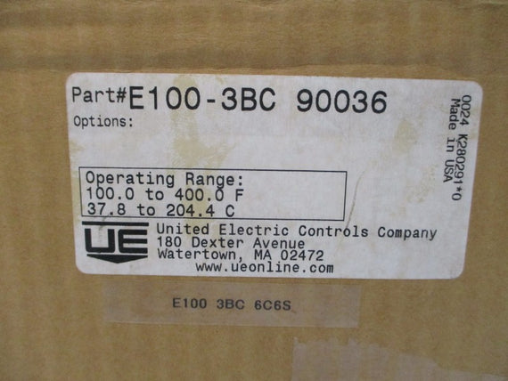 UNITED ELECTRIC CONTROLS E100-3BC90036 480VAC 15A NSMP