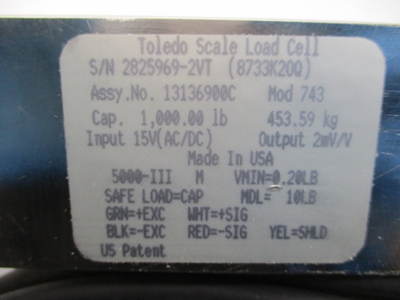 TOLEDO 13136900C 15VAC/DC NSMP