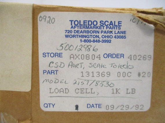 TOLEDO 13136900C 15VAC/DC NSMP
