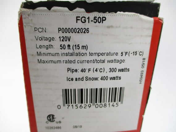 NVENT FG1-50P 120V 50FT NSMP