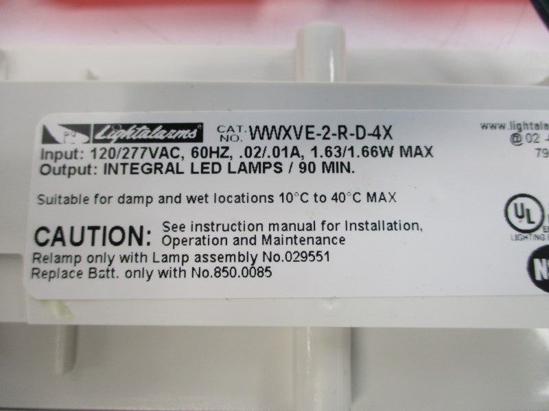 THOMAS&BETTS WWXVE-2-R-D-4X 120/277VAC .02/.01A NSMP