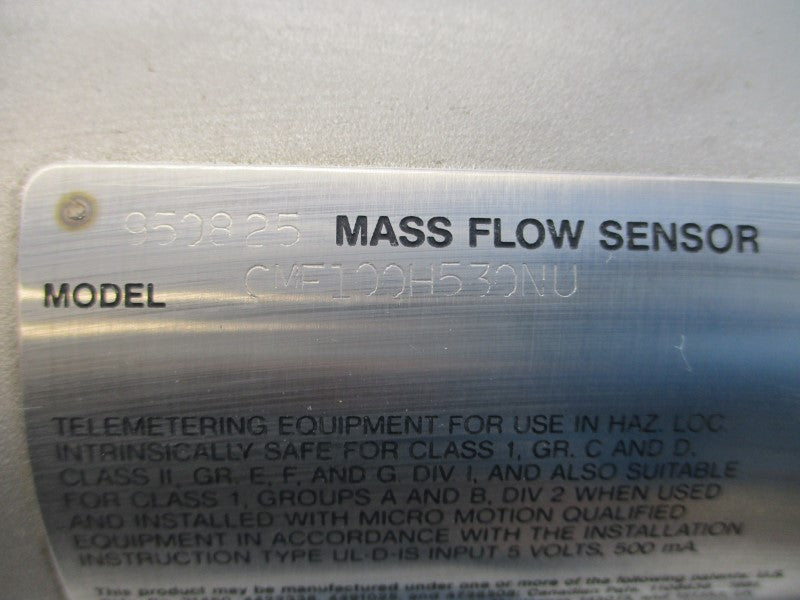 MICRO MOTION CMF100H530NU 5V 275PSI NSNP