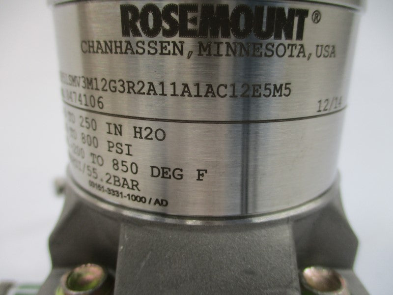ROSEMOUNT 3051SMV3M12G3R2A11A1AC12E5M5 800PSI NSMP