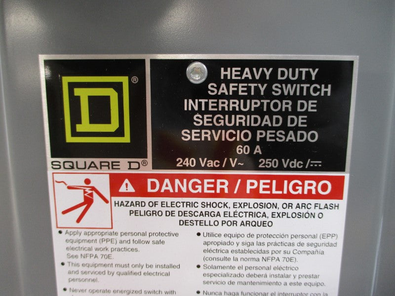 SQUARE D H222NRB SER. F05 240VAC 60A NSMP