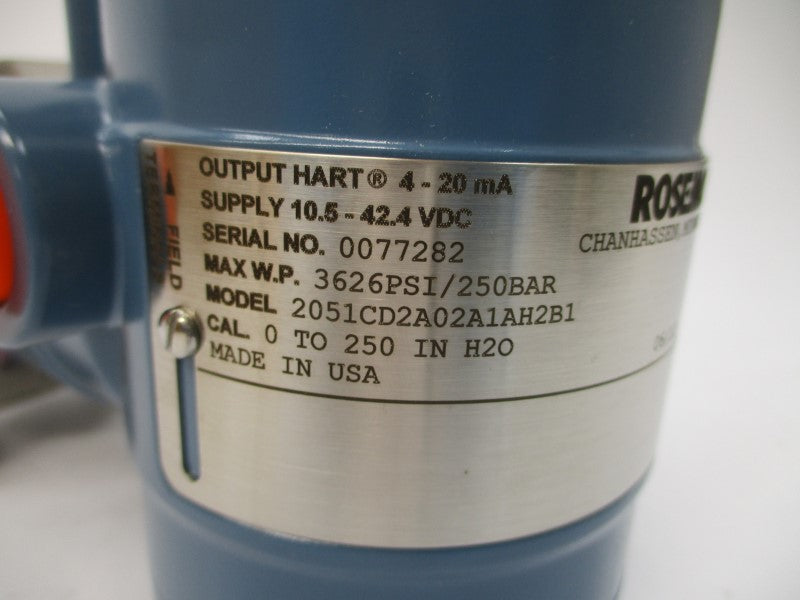 ROSEMOUNT 2051CD2A02A1AH2B1 10.5-42.4VDC 3626PSI NSMP