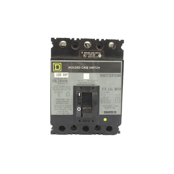 SQUARE D FAL34000M SER. 2 480VAC 100A UNMP