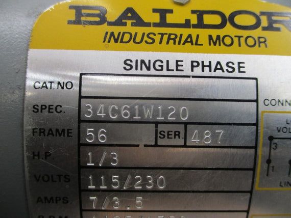 BALDOR 34C61W120 115/230V 7/3.5A NSNP